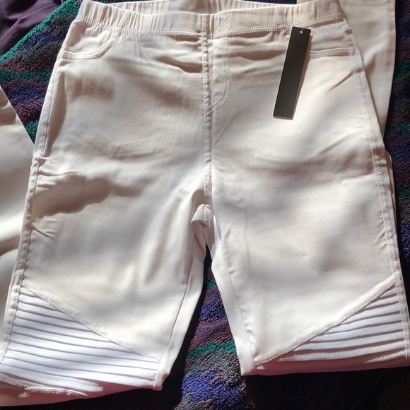 White Moto Jeggings - Picture 6 of 8